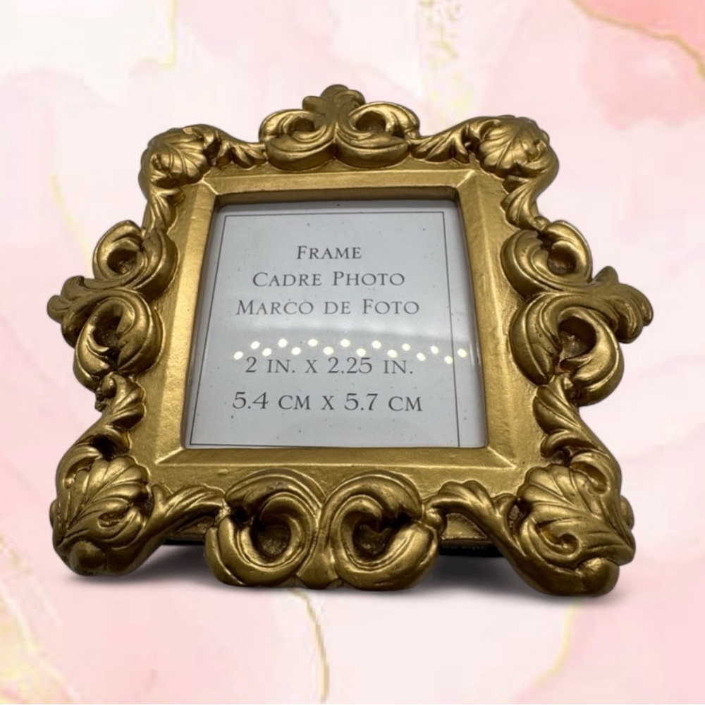 Mini Ornate Gold Picture Frame - Home Accents - Picture 2 of 3